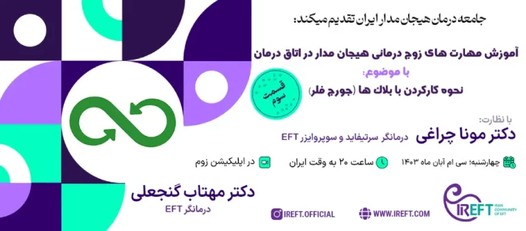 نمایش فیلم: آموزش مهارت های زوج درمانی هیجان مدار در اتاق درمان